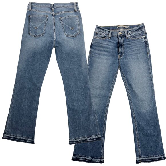 Hudson Barbara High-Rise Bootcut Jeans Raw Hem Medium Wash Size 27 - Picture 1 of 7